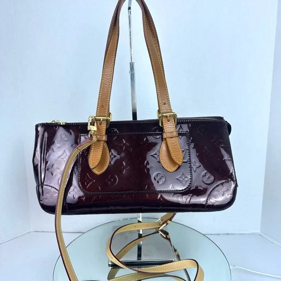 Louis Vuitton LV Hand Bag Vernis Purple Rosewood Auenue - Picture 6 of 13